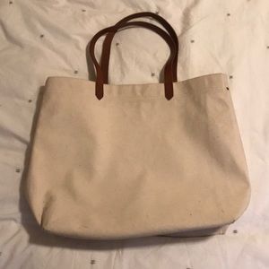 White canvas tote